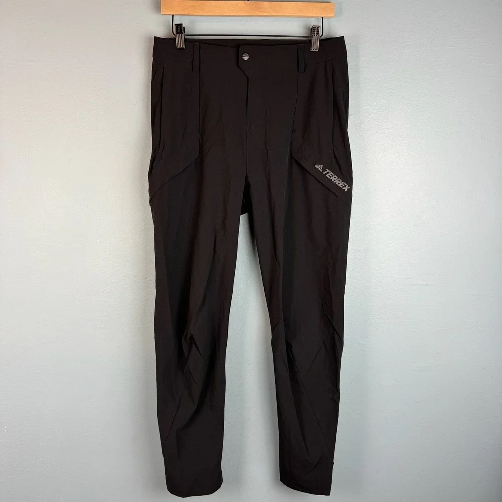 Adidas‎ Terrex Mens 30x28 Black Hiking Trekking Outdoor Technical Nylon Pants
